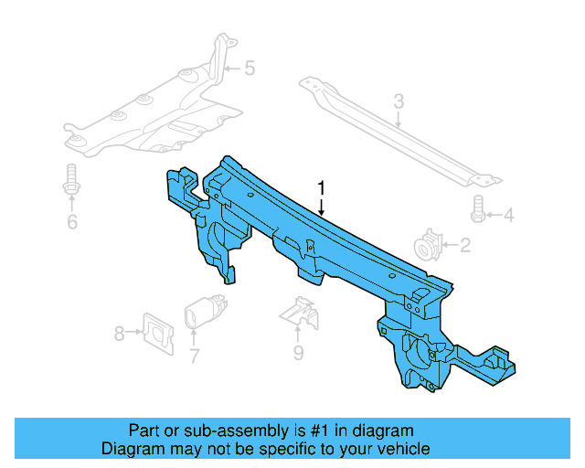 Radiator Support 7P6-805-594-C - View 4