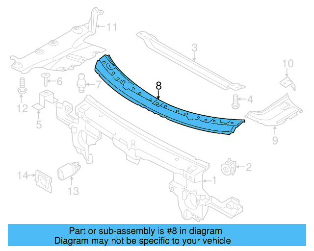 Radiator Support Access Cover 7P6-805-285 - View 4