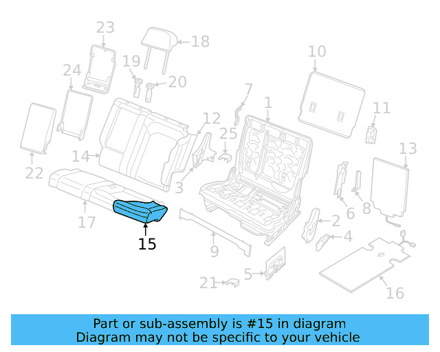 Seat Cushion Pad 3CN-885-376-K