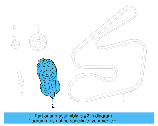 Serpentine Tensioner 7B0-903-315 - View 3