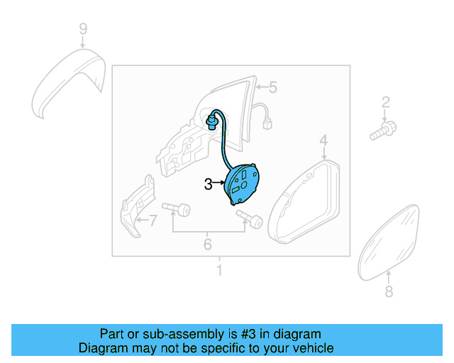 Adjust Motor 3D0-959-578-B - View 6