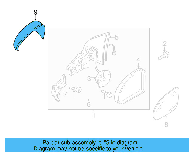 Mirror Cover (Unpainted) 5k0857538gru - View 8