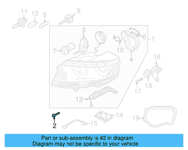 Headlamp Assembly Screw N-909-619-02 - View 3