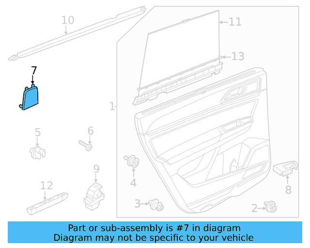 Door Trim Panel Cover 3CN-867-197-B-82V - View 4