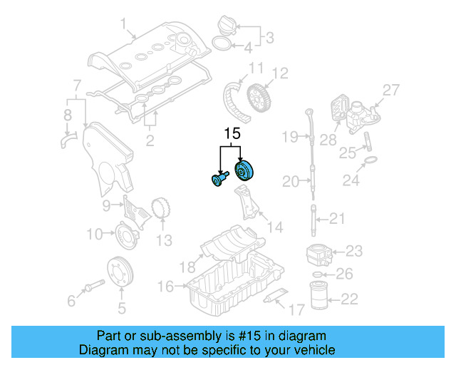 Engine Timing Belt Tensioner Pulley 06B-109-243-F - View 18