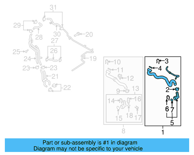 Upper Hose 1K0-122-101-KS - View 34
