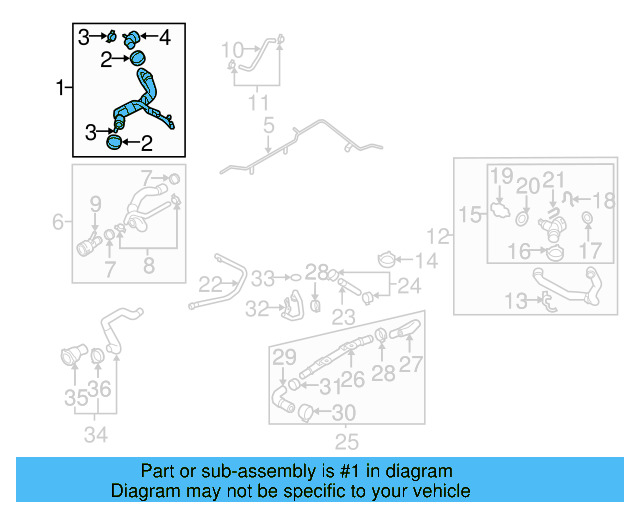 Upper Hose 1K0-122-101-DC - View 4