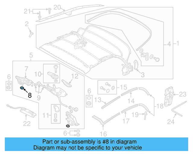 Latch Assembly Repair Kit 5C3-898-931 - View 5