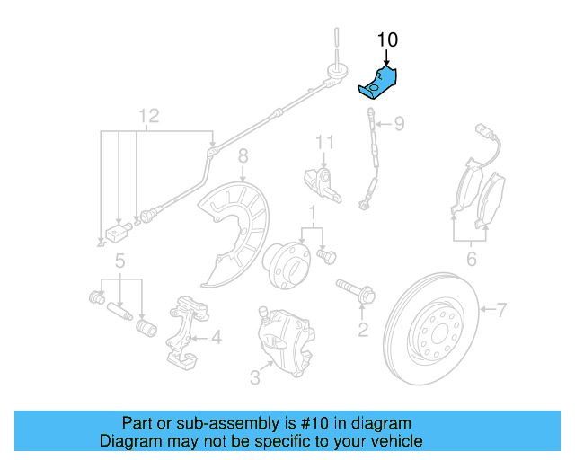 Brake Hose Bracket 1K0-611-841-F - View 11