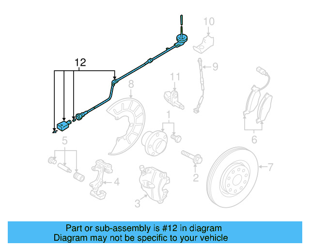 ABS Sensor Wire 1J0-927-903-E - View 10