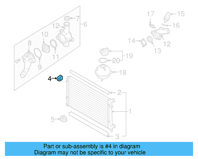 Upper Mount 1K0-121-367-M - View 11