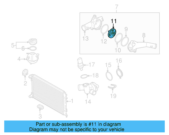 Thermostat 07K-121-113-B - View 3