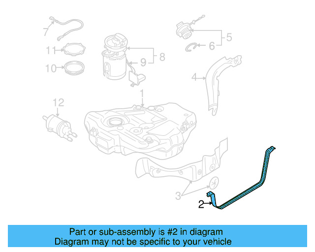 Tank Strap 1K0-201-656-C - View 9