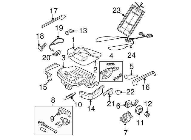 Seat Track Adjust Handle 1J0-881-254-E-B41 - View 12