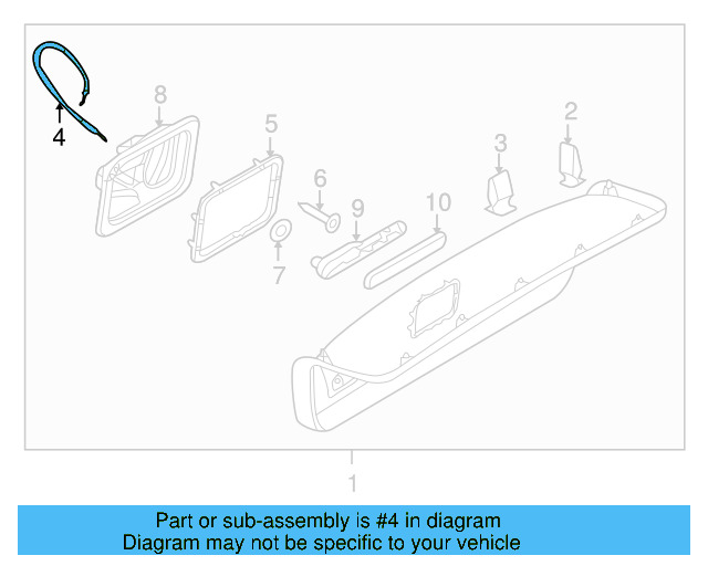 Lower Center Pillar Trim Clip 4A0-867-276-B - View 303