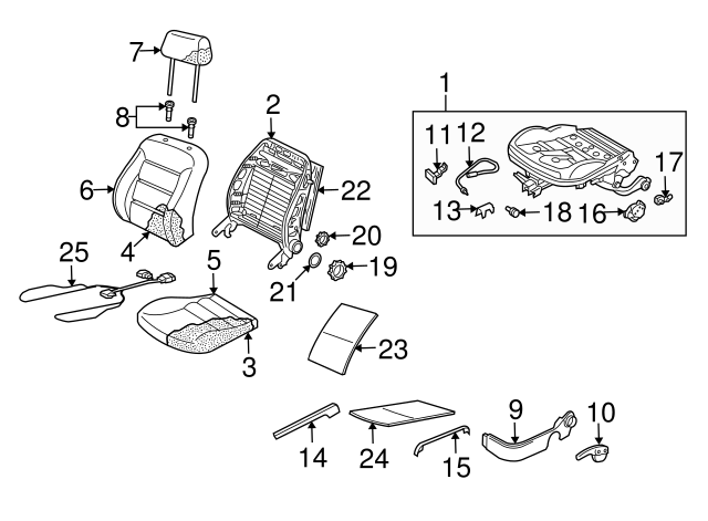 Seat Track Adjust Handle 1J0-881-254-E-B41 - View 24