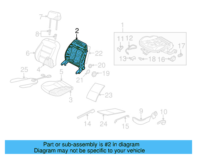 Seat Back Frame 1J4-881-046-HH - View 3