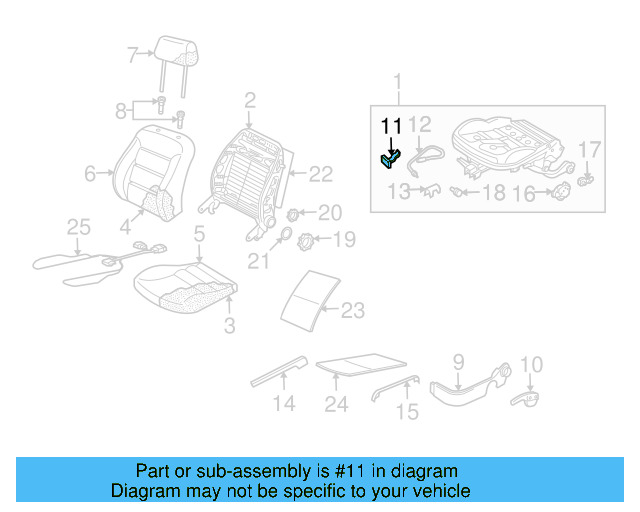 Seat Track Adjust Handle 1J0-881-254-E-B41 - View 25