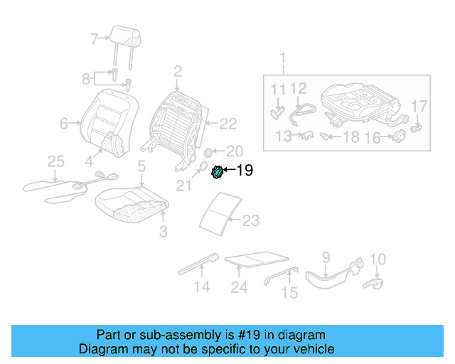 Recline Knob 1J0-881-671-H-3U6 - View 69