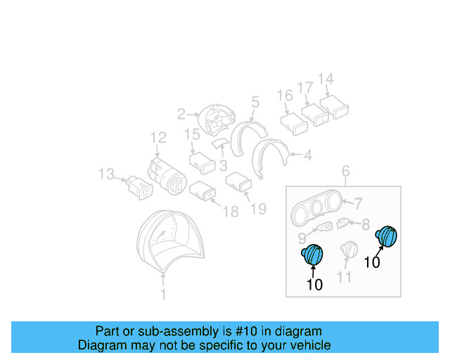 Knob 1C0-819-129-01C - View 7
