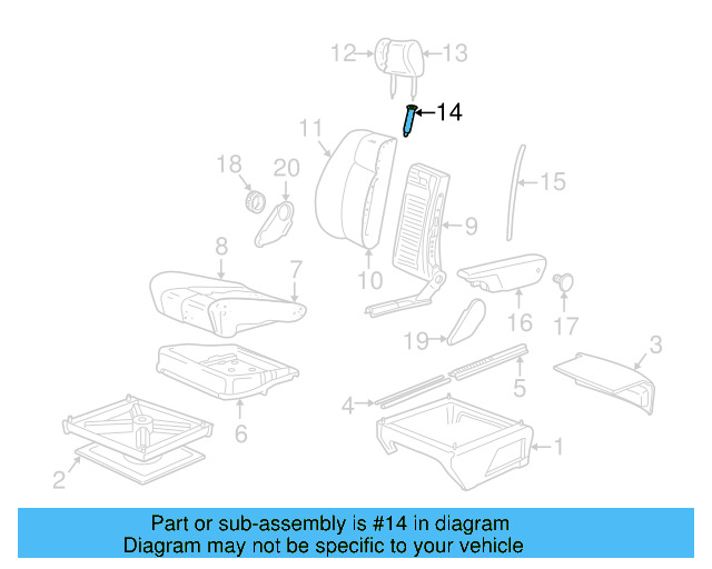 Headrest Guide 1H0-881-939-B41 - View 3