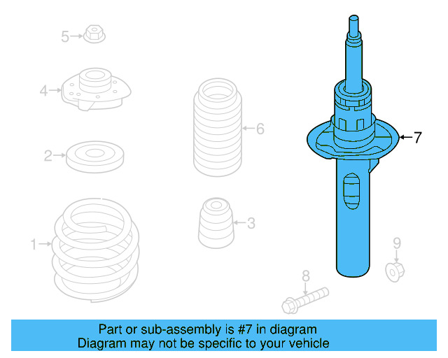 Suspension Strut 5C0-413-031-AH - View 3