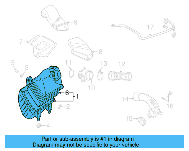 Air Cleaner Assembly 078-133-837-BG - View 6