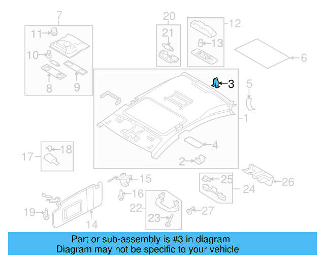 Headliner Clip 6X0-867-549 - View 40