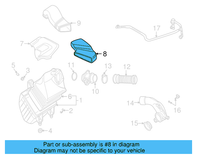 Intake Duct 3B0-129-617-G - View 7