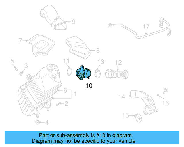 Mass Air Flow Sensor 078-133-471-E - View 6