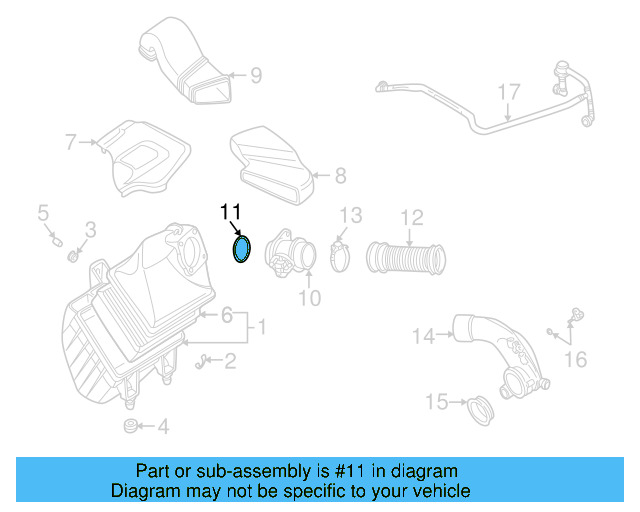 Air Inlet Duct Gasket 078-129-949-C - View 7