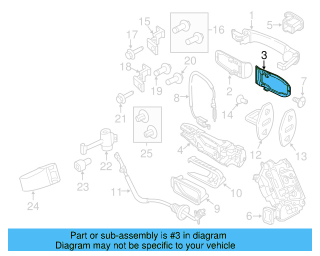 Handle, Outside Seal 5N0-837-211-D-9B9 - View 16