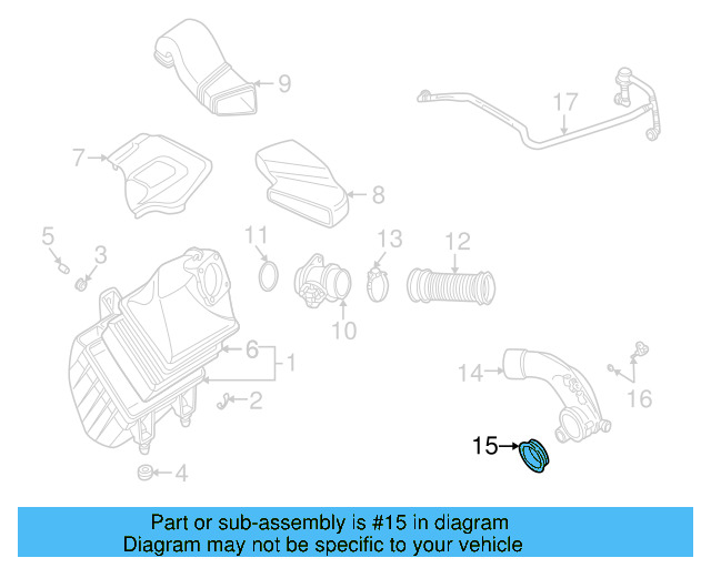 Air Inlet Duct Gasket 078-129-949-C - View 8