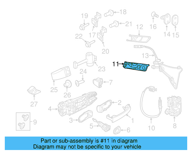 Handle, Inside 5C7-837-113-L-UAQ - View 8