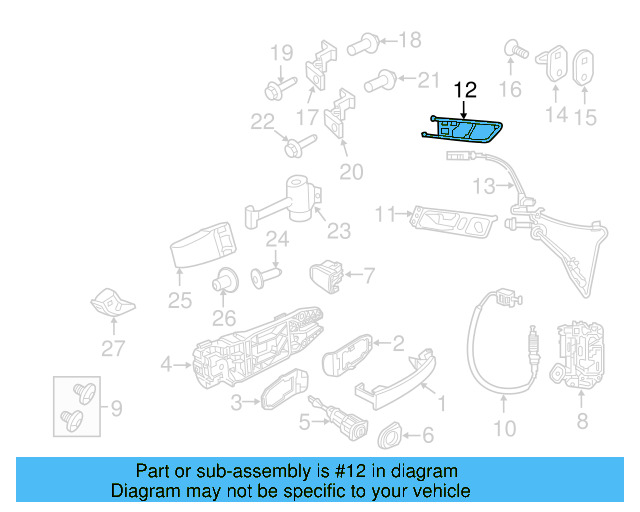 Handle, Inside Mount Plate 5C6-837-198-A - View 3