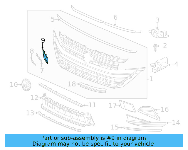 Tow Eye Cap 3G8-807-241-A-041 - View 3