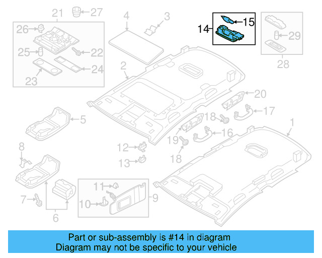 Visor Lamp 1K0-947-109-Y20 - View 21