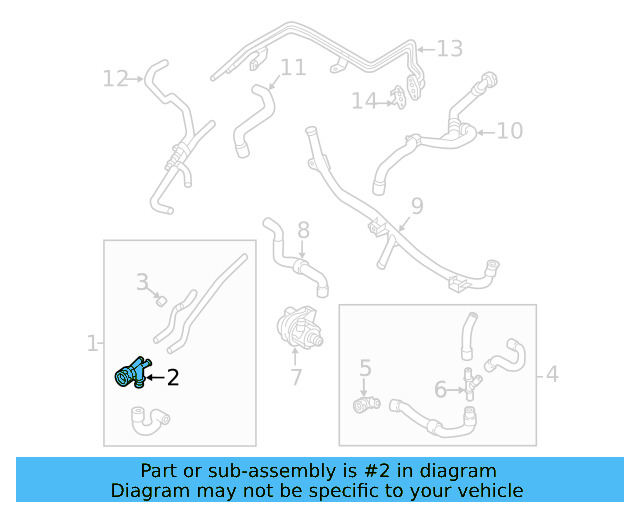 Upper Hose Coupling 5Q0-122-291-AM - View 3