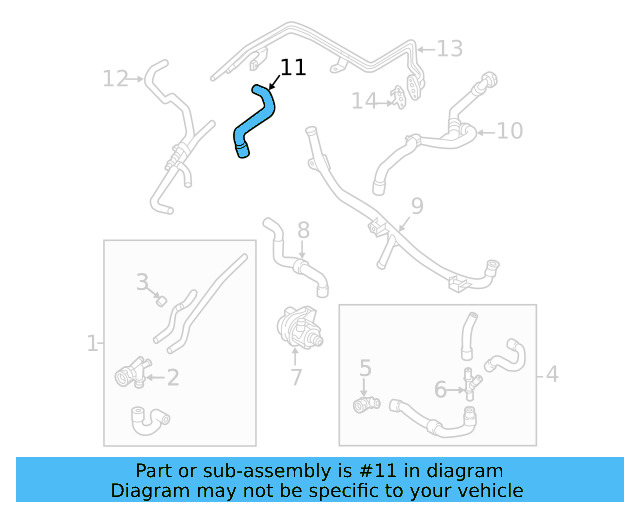 Center Hose 5Q0-122-109-H - View 4