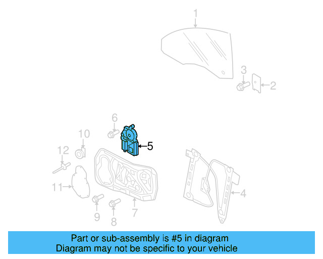 Window Motor 3C8959702AZ2B - View 3