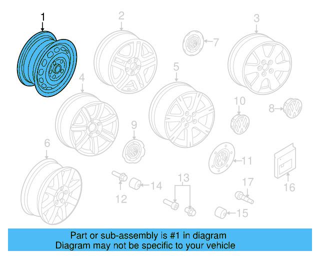 Spare Wheel 1K0-601-027-CB-03C - View 32