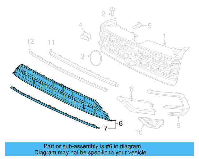 Grille Assembly 3CN-853-651-A-RYP - View 11