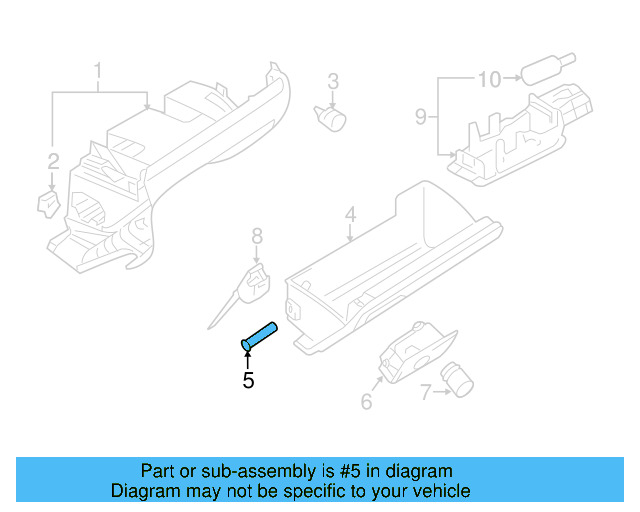 Glove Box Pin 3D0-857-169-A - View 16
