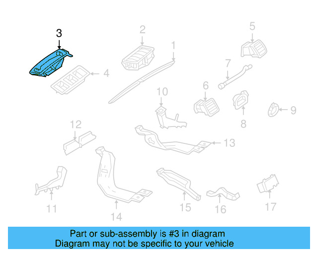 Instrument Panel Air Duct 1KM-819-805 - View 53
