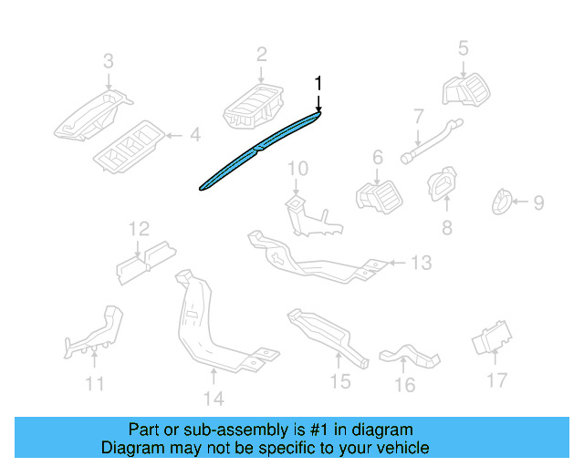 Instrument Panel Air Duct 1K1-820-353-C - View 34