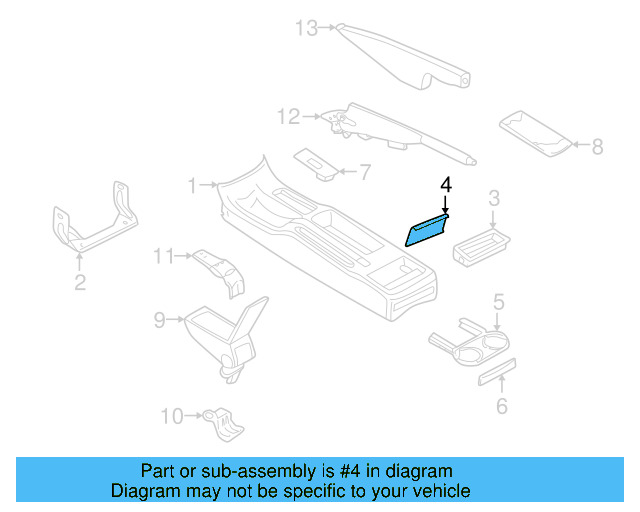 Ashtray Cover 3B0-857-352-G-2WE - View 3