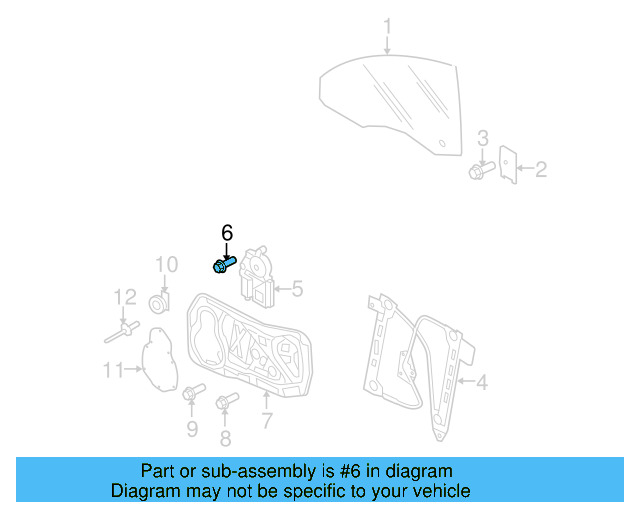 Window Motor Bolt 1J0-959-821 - View 6