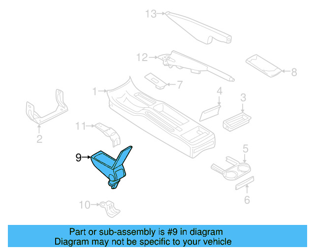 Armrest Assembly 3B0-864-209-S-FEA