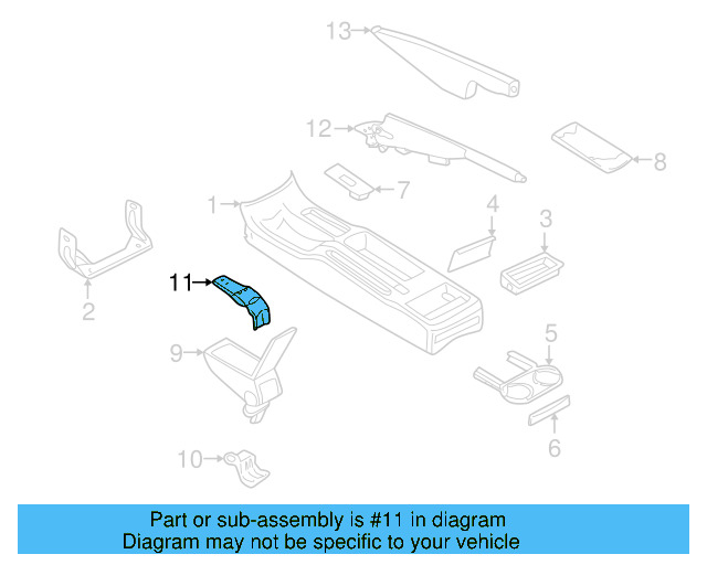 Armrest Assembly Mount Bracket 3B0-864-273-A - View 8