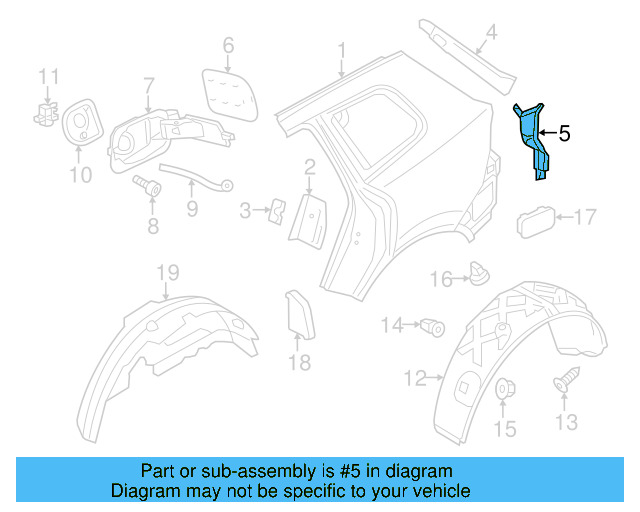 Tail Lamp Pocket 7P6-813-320-A - View 2